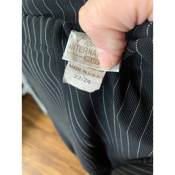 Pin Striped Plus Size Pants - Picture 3 of 3